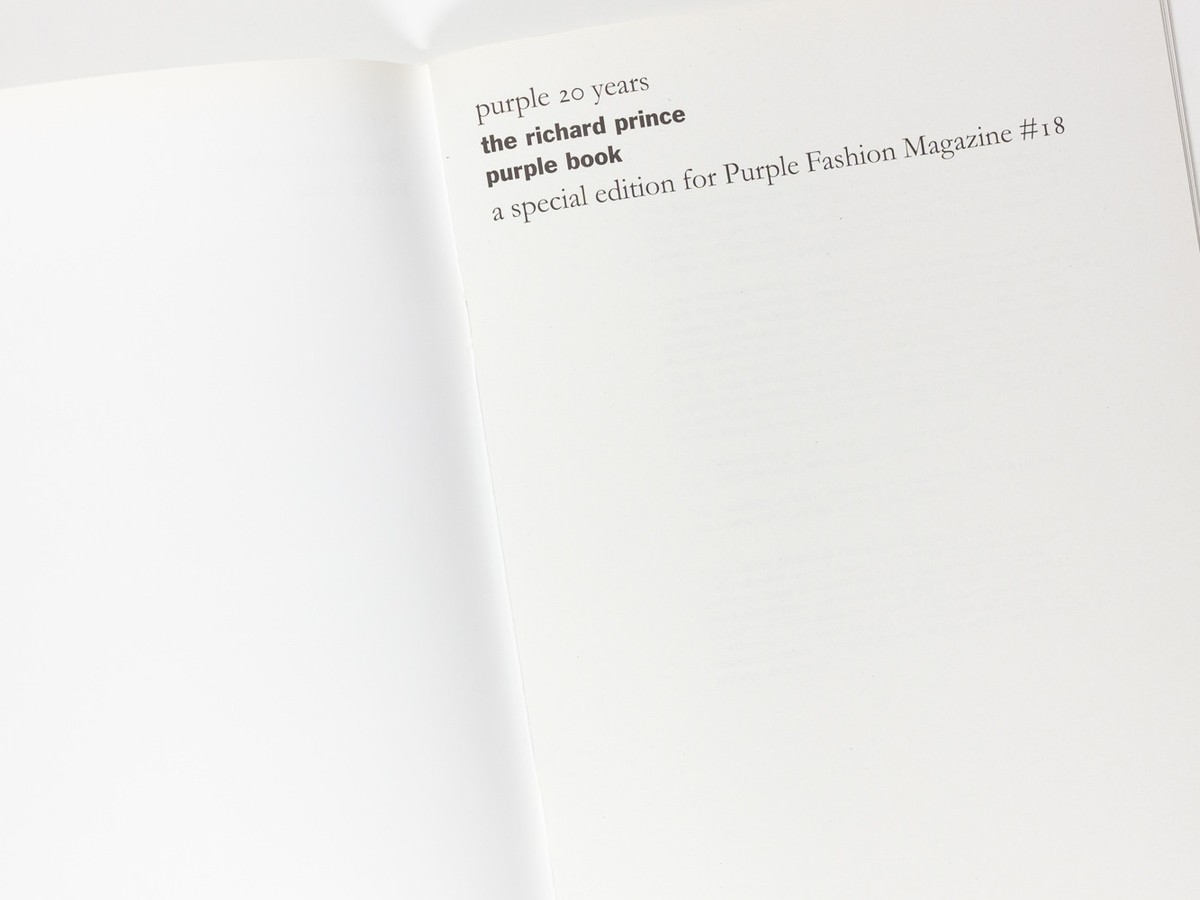 RICHARD PRINCE 20 years PURPLE FASHION MAGAZINE Keanu Reeves CHER