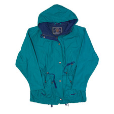 Vintage Pacific Trail Rain Jacket Blue 90s Womens M
