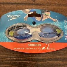 Speedo Skoogles Swim Goggle Kids 3-8 Soft Frame Blue Green Swimming Summer Pool