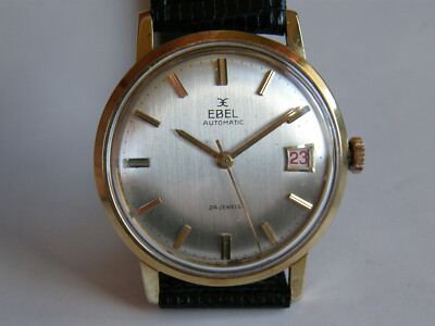 EBEL-AUTOMATIC-24 JEWELS-18KT GOLD (0.750)-EBEL CALIBER 214-ORIGINAL BUCKLE-RARE