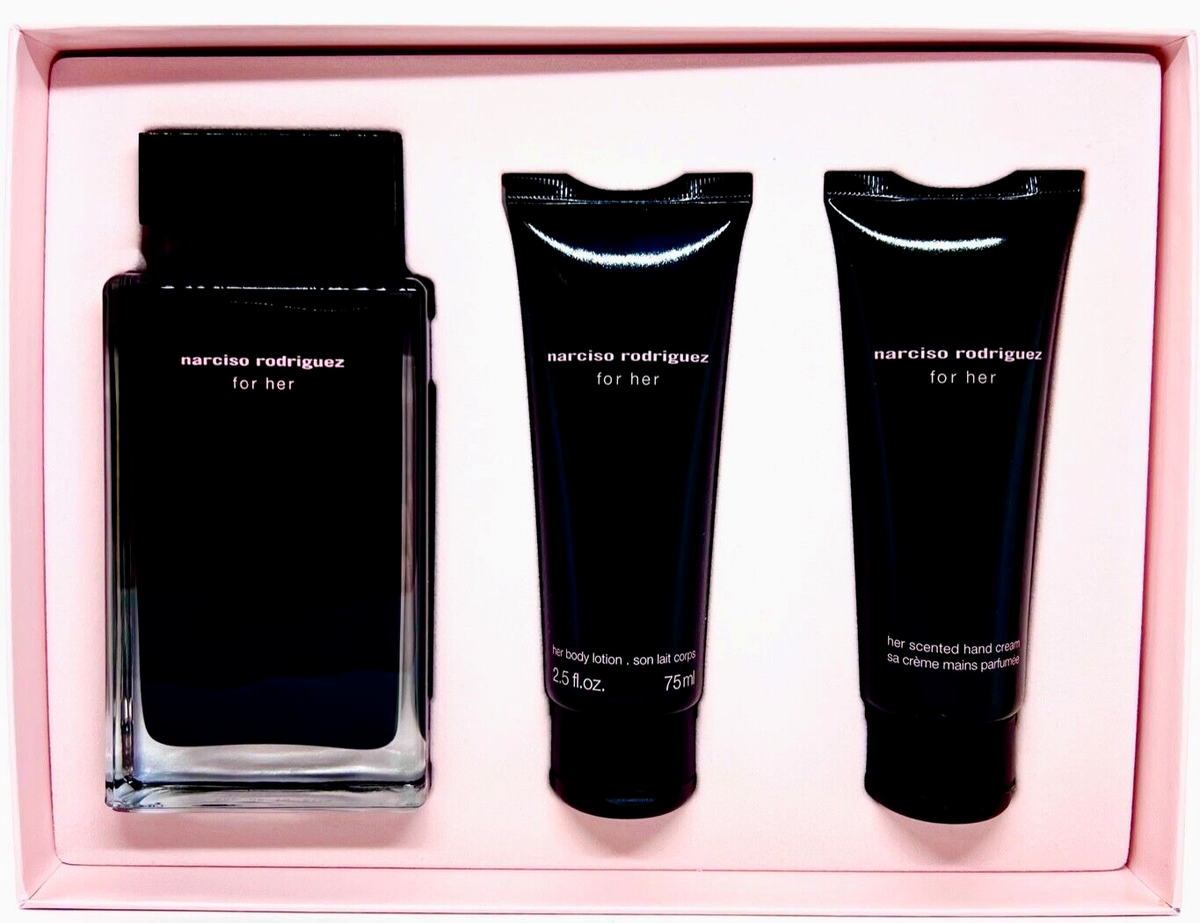 NARCISO RODRIGUES FOR HER 3 PCS GIFT SET EDT, BODY LOTION, SCENTED