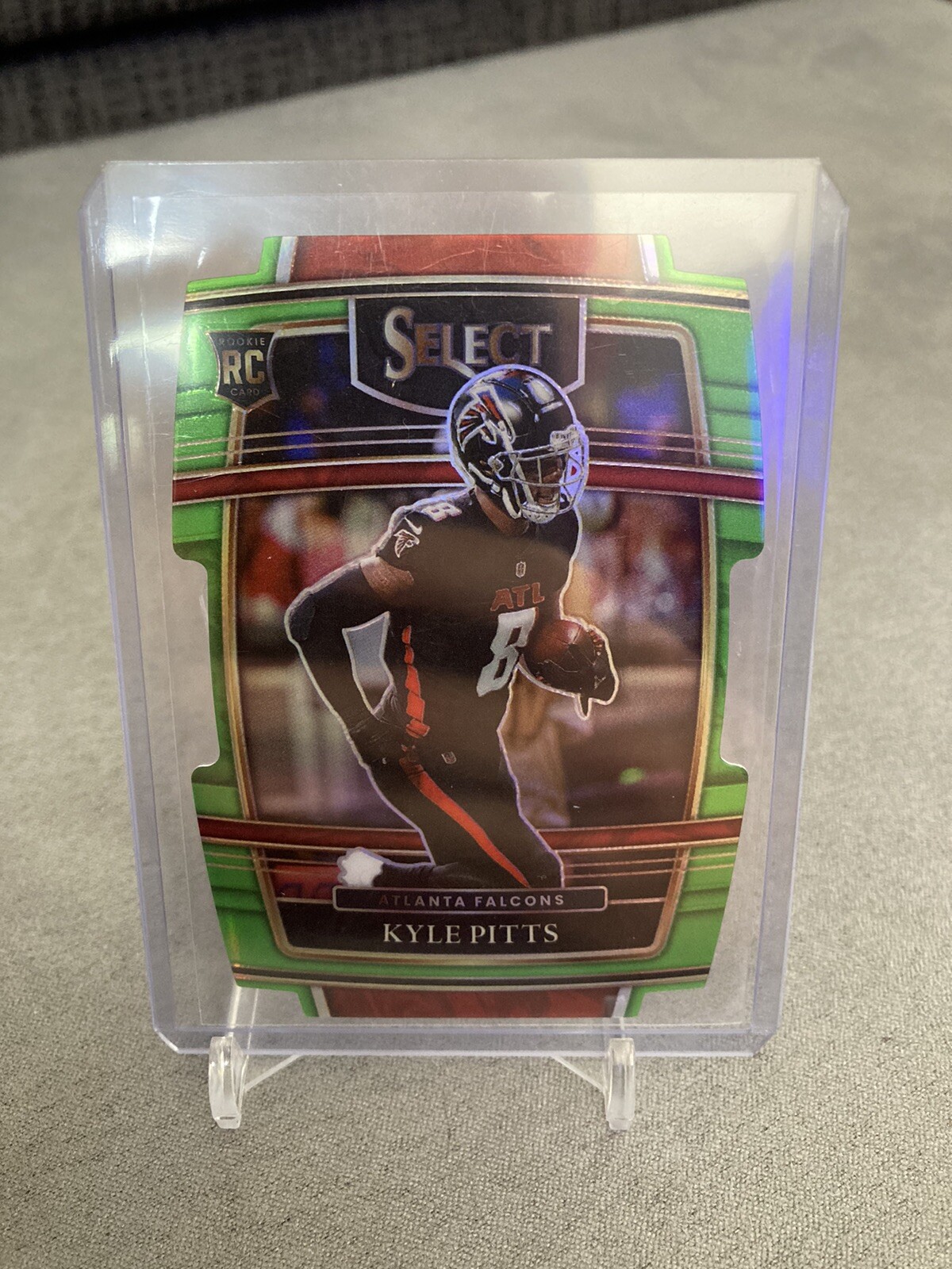 2021 Select Kyle Pitts Lime Green Die Cut #/349 Concourse Rookie Falcons RC