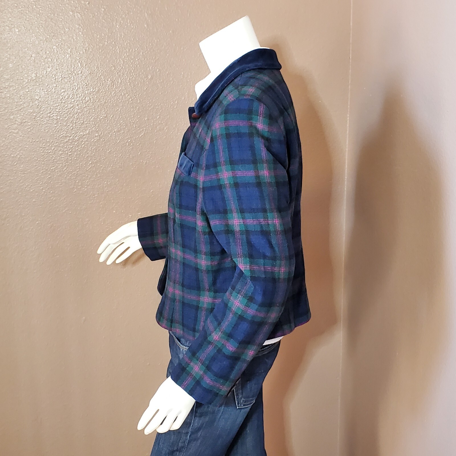 VTG PENDLETON wool plaid cropped jacket size 12P - image 3