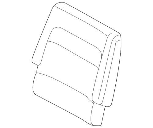 Cubierta del respaldo del asiento trasero derecho para Ford Flex 2013-2015 (P/N DA8Z-7466600-BD)