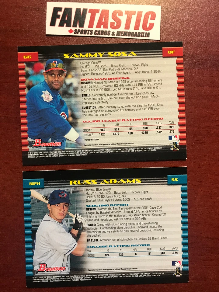 2002 Bowman (Paper) RC, Draft Picks & Prospects YOU PICK #251-440 plus BDP - Image 2 of 2