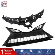 Upper Lower Bumper Front  Grille Assembly Set For 2021-2022 Toyota Camry SE XSE