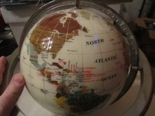 GEMSTONE WORLD GLOBE - WHITE ONYX MOTHER OF P...