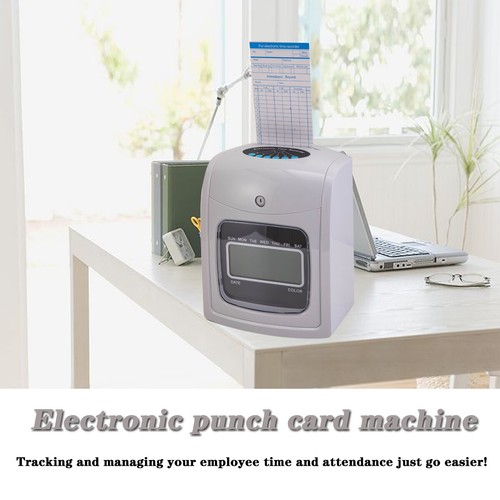 Máquina de tarjetas Punch Time Empleado Asistencia Punch Time Reloj Grabadora + 50 tarjetas - Imagen 5 de 14