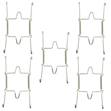 5Pcs 6-Inch Small Invisible Plate Wire Hanger Wall Holders with Protective Ru...