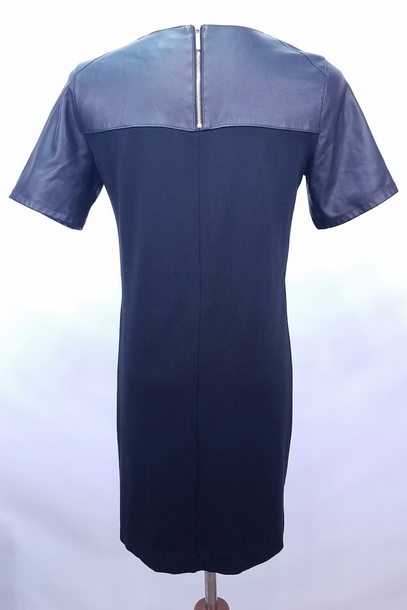 Loft Black Dress Small Faux Leather Ponte Pocket Shift | eBay Loft Black Dress Small Faux Leather Ponte Pocket Shift | eBay