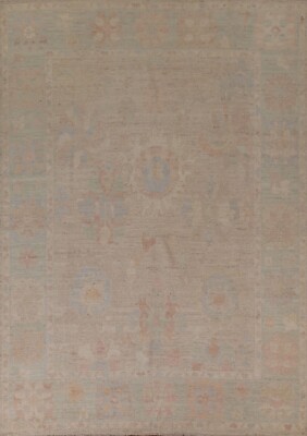 Vegetable Dye 8x10 Oushak Turkish Area Rug Hand-knotted Wool Oriental Carpet