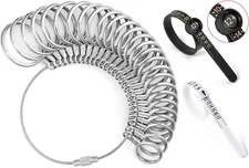 Ring Sizer Measuring Tool Kit, 27 PCS Stainless Steel Measuring Ring Tool, US Ri