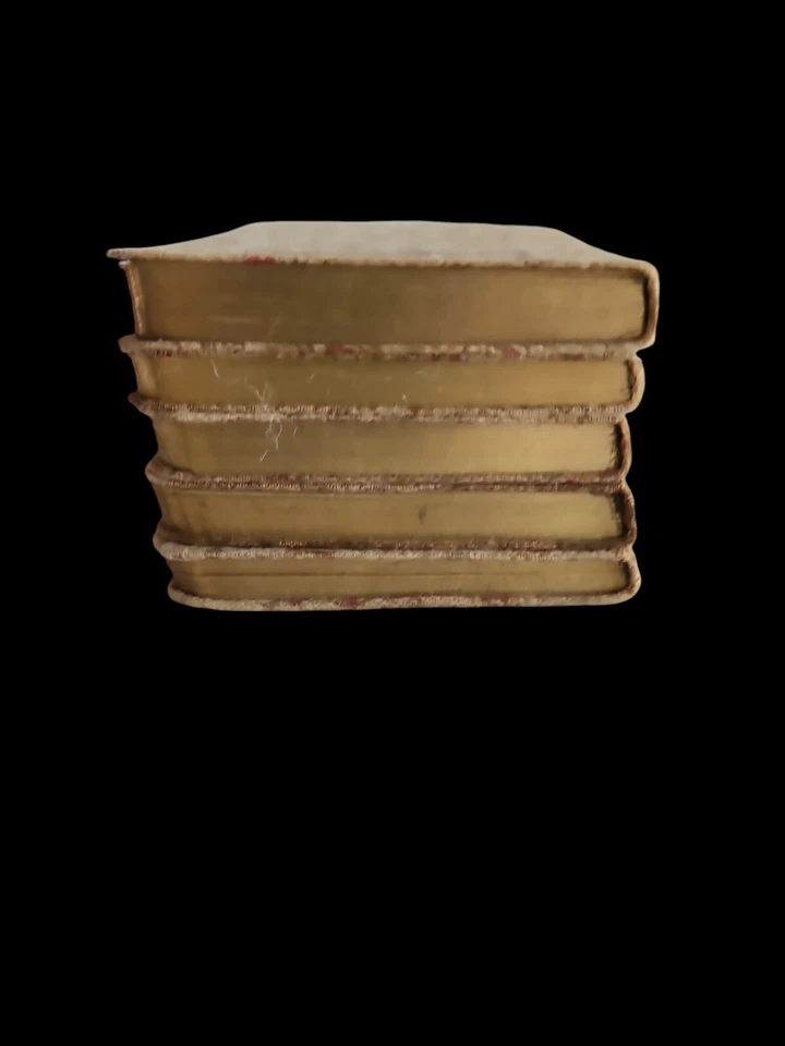 Early 1900s Set Of Five Miniature (3.4” x 2.25”) French Books - Image 4 of 4