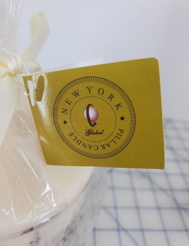 Global gifts NEW YORK CITY large pillar candle 6" Iconic landmarks buildings - Picture 7 of 7