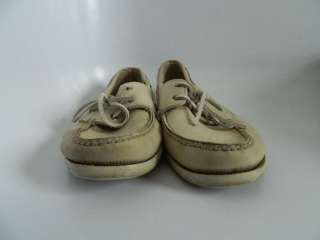 Vintage Dexter Washable Beige Boat Shoes Size 11M Made in USA