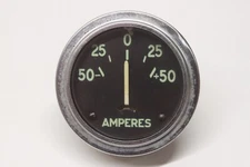 Vintage AC Car Truck Dash Accessory -50-50+ Amp Ammeter Single Gauge 1 15/16"