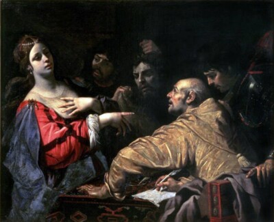 Oil painting Queen-Tomyris-with-the-head-of-Cyrus-the-Great-Luca-Ferrari-oil-pai