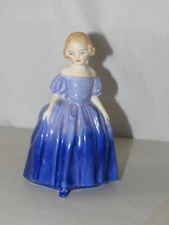 Royal Doulton England Bone China Marie Girl in Purple Dress Figurine
