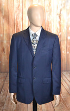 Sakes Fifth Avenue x Ermenegildo Zegna Men Navy Blue Sports Coat Sz 40R