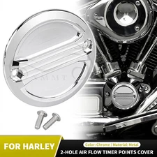 2-Hole Chrome Timer Ignition Point Cover Fit For Harley Sportster XL1200R XLH883