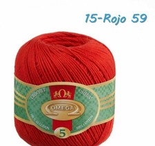  NEW OMEGA Crochet 100 Cotton Thread Yarn 164 YDS 50 GMS  59 ROJO RED