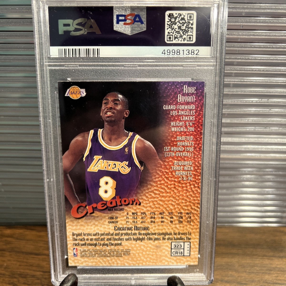 1997-98 Topps Finest - Rare Gold Kobe Bryant #323 Refractor /289