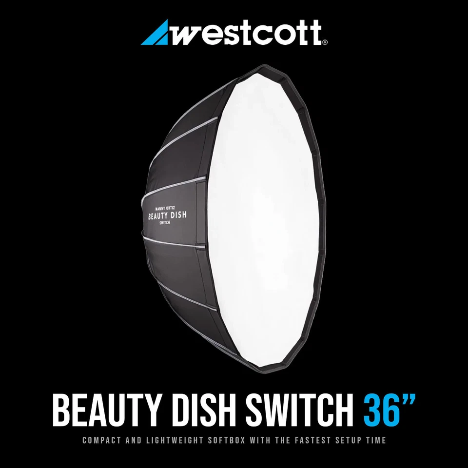 Westcott 36 Inch White Interior Beauty Dish Switch with Switch Insert Bundle - Image 2 of 4