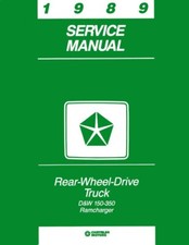 1989 Dodge Truck Ramcharger Shop Service Repair Manual Book Engine Drivetrain
