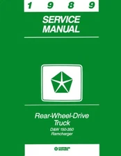1989 Dodge Truck Ramcharger Shop Service Repair Manual Book Engine Drivetrain