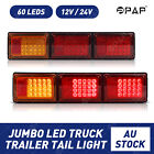 <!--F#f_0-->2x JUMBO 12V/24V LED TRUCK TRAILER TAIL LIGHT (RED, RED, AMBER)-(60 LEDs) <!--F/-->