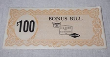 VINTAGE SINCLAIR GAS STATION $100 BONUS BILL COUPON ELIZABETHTOWN PENNSYLVANIA