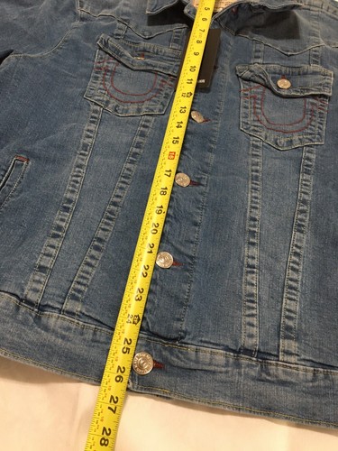 True Religion Jimmy SN size 2XL Denim Trucker Jacket Blue Rinse - Imagen 5 de 6