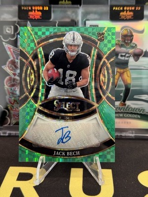 2025 Panini Select #RSI-JBH Jack Bech Rookie Signatures Green Checker 1/5 RC