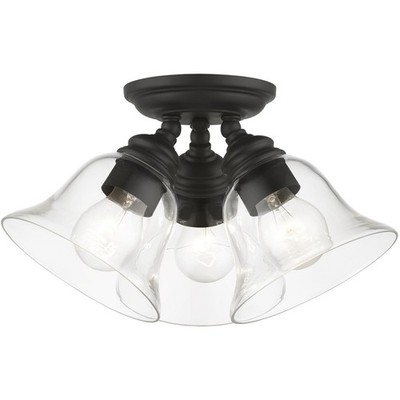 Livex Lighting 46489-04 Moreland Semi-Flush Mount Black