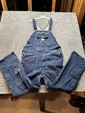 Liberty Bib Overalls Men s 40x32 Blue Denim Carpenter Work Utility Stretch Jeans