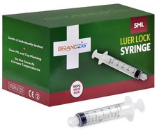 5ml syringe luer lock No Needle - Sterile, Individually Wrapped - 100 clear