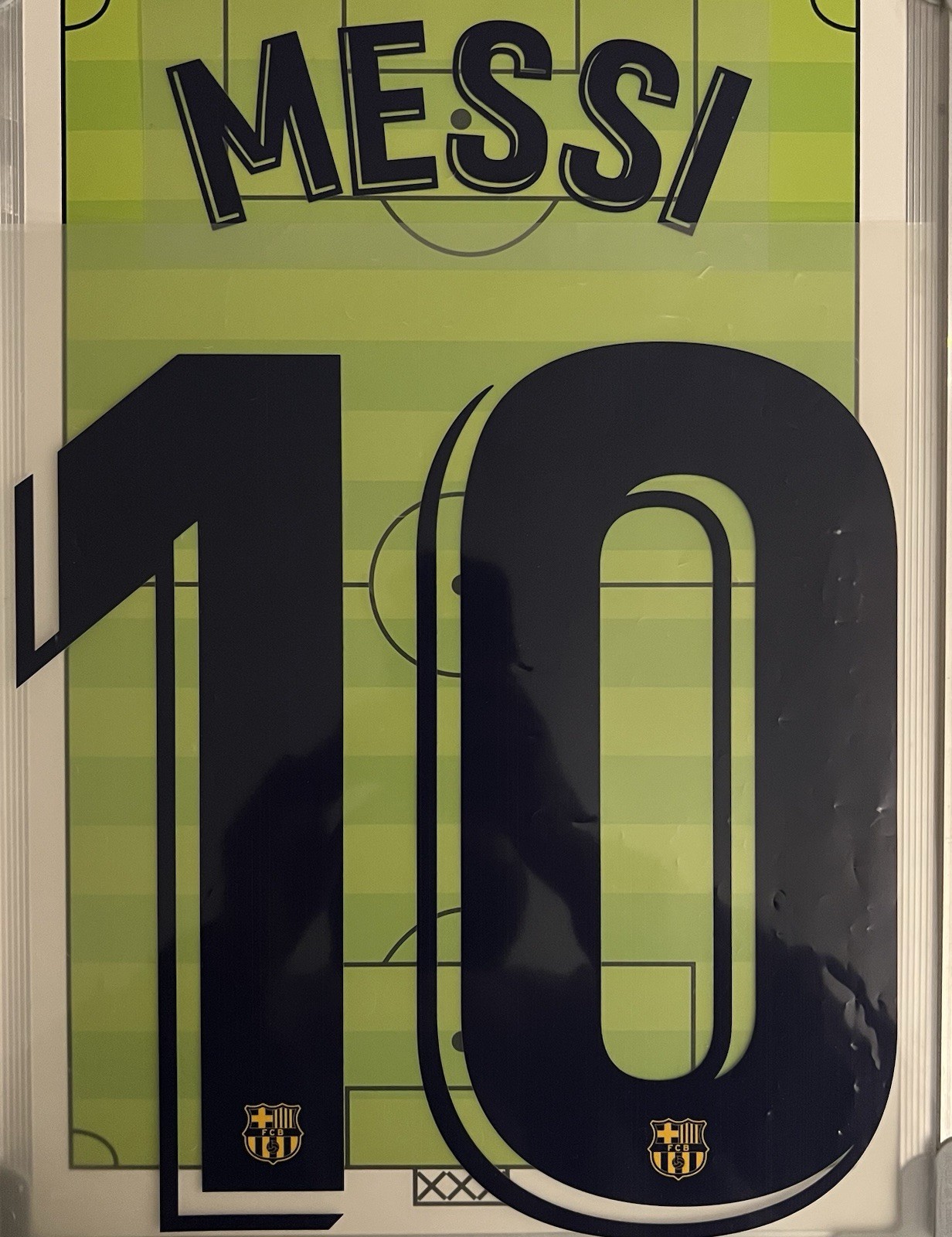Flocage Messi 10 Barcelone Extérieur 2019 Nom Officiel Noir
