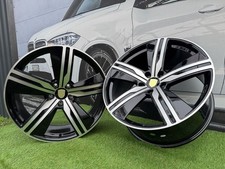 4X R22 Pouces 5X130 Jantes Noires Poli Style Macan II: S'adapte Pour Macan