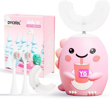 Kids U Shaped Electric Toothbrush with 4 Brush Heads, Sonic Toothbrush Kids w...