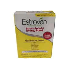 Estroven Stress and Energy Menopause Relief 28 Caps Exp 02/2026