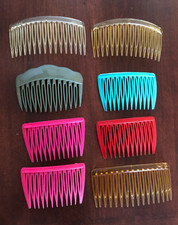 Lot of 8 1980  s Vintage Side Hair Combs Goody mix colors
