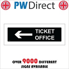 SIGN Ticket Office Left Arrow Retro Style Heritage Railway Trains Platfor TR316A