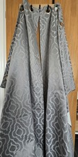 The Range Pair Of Silver Grey Eyelet Lined Curtains, H210x112cm Each