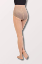 New Body Wrappers Women's Footed TotalStretch Tights in Light Suntan Style A30 