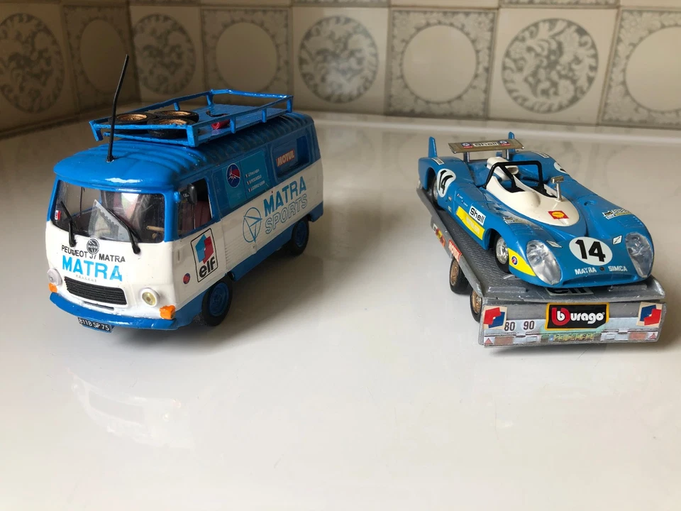 ASSISTANCE RALLY  J 7   MATRA  +  MATRA  LM   + REMORQUE 2 ESS  FAB MAISON -1/43 - Photo 4/4