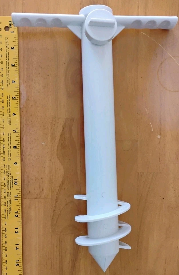 Nuevo anclaje de arena blanca Mainstays de 1,5 pulgadas de diámetro máximo para pesca playa Foto 4 de 4