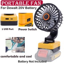 Outdoor Jobsite Fan For Dewalt 18V 20V Li-ion Battery Portable Mini Fan Cordless