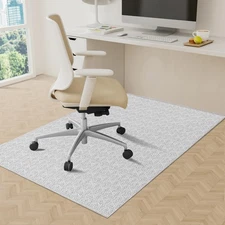 White Heavy Duty Office Chair Mat, 36x48in Hardwood, Tile Floor Protector, Desk