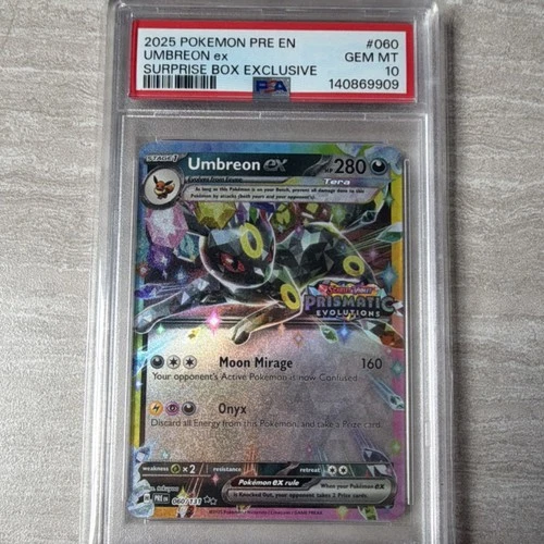 Pokémon Umbreon ex Prismatic Evolutions Stamp Holo Promo 060/131 PSA 10 2025