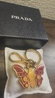 Prada Trick Metal Butterfly Keychain Peonia Pink Gold Enamel Bag Charm  w/ Box — photo 5